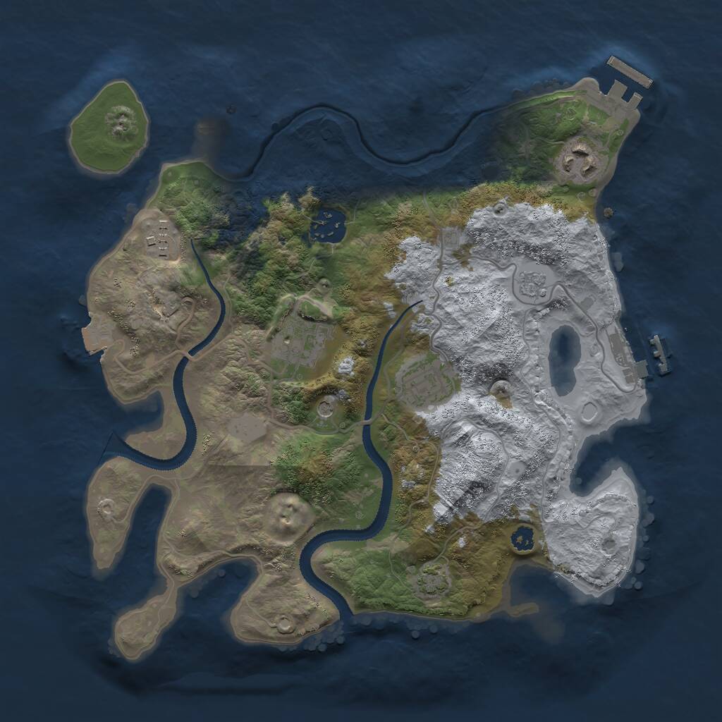 Rust Map: Procedural Map, Size: 2999, Seed: 14112, 11 Monuments