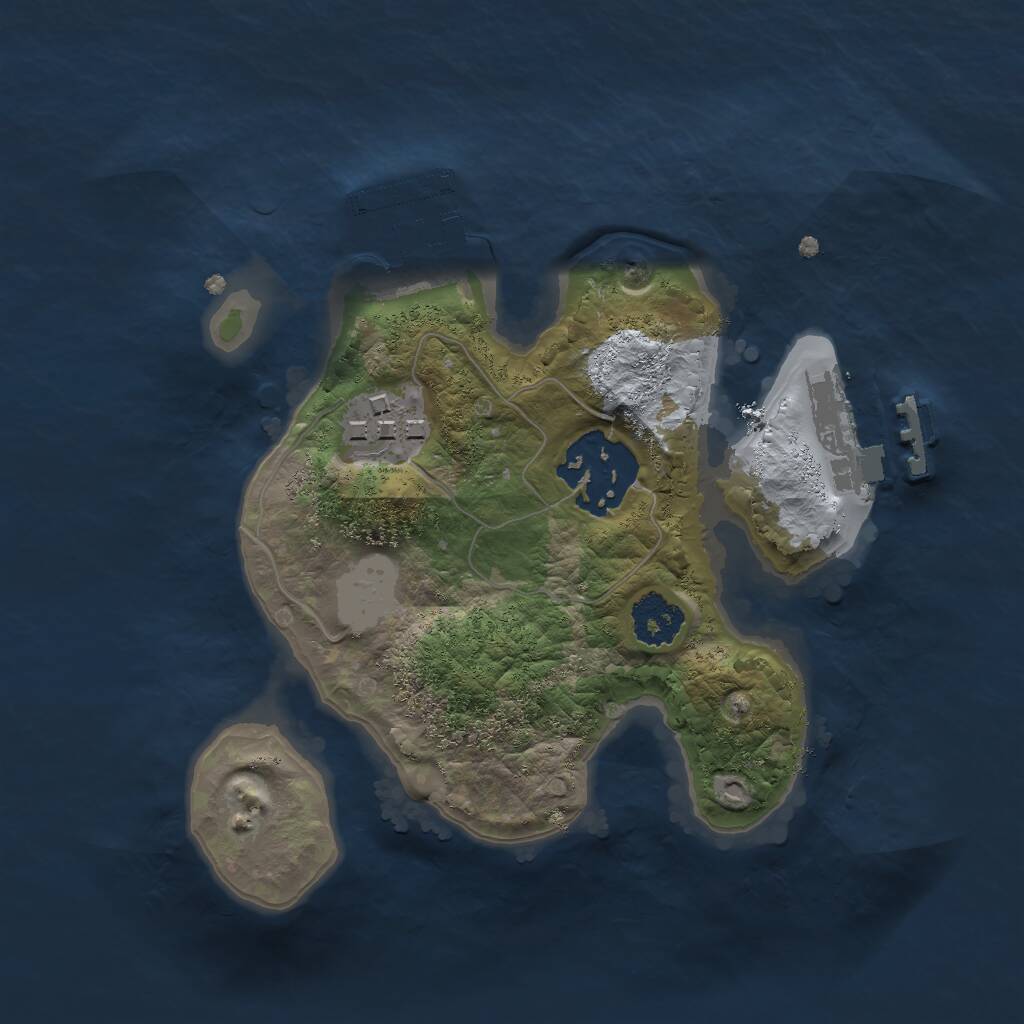 Rust Map: Procedural Map, Size: 2000, Seed: 186480806, 5 Monuments