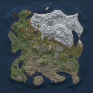 Thumbnail Rust Map: Procedural Map, Size: 3500, Seed: 7000, 18 Monuments