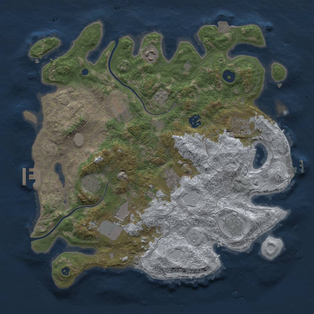 Rust Map: Procedural Map, Size: 3750, Seed: 534391134, 15 Monuments
