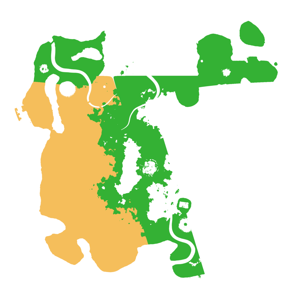 Biome Rust Map: Procedural Map, Size: 3500, Seed: 250522
