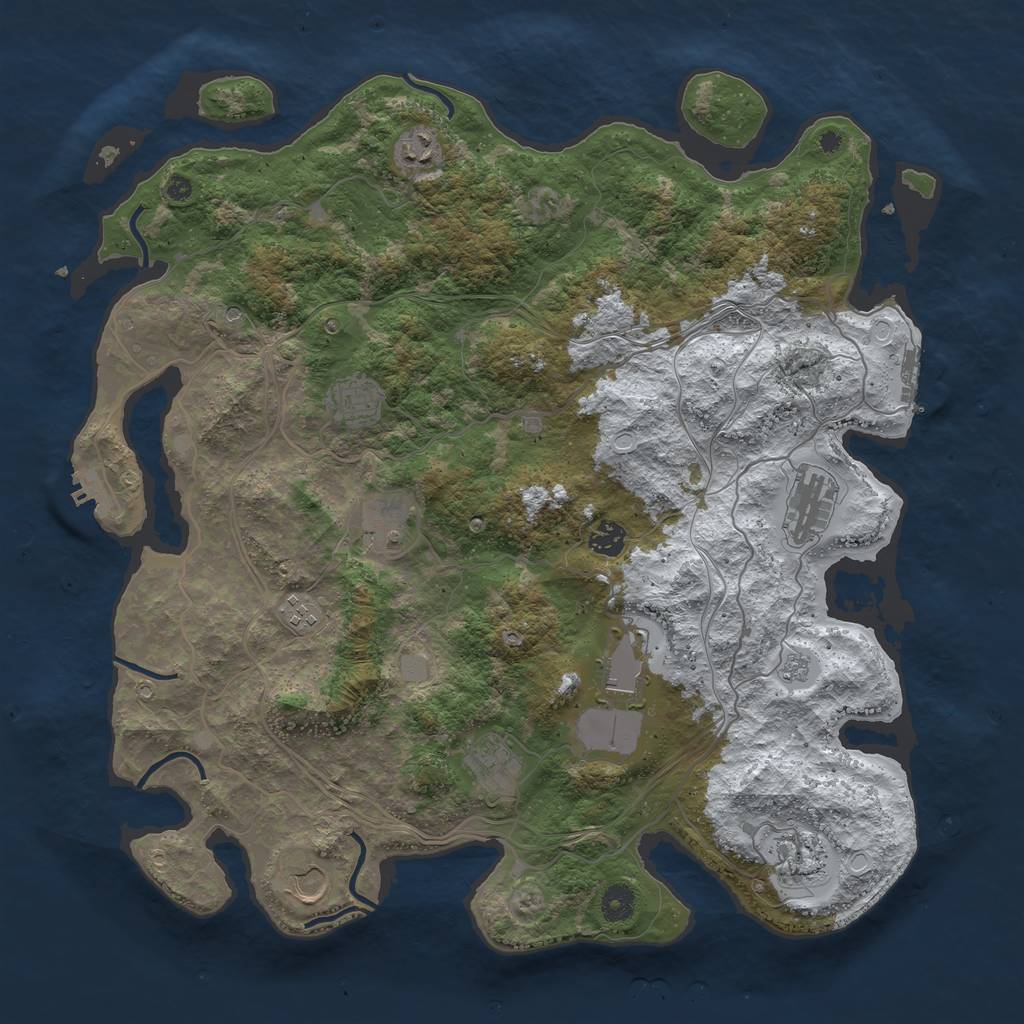 Rust Map: Procedural Map, Size: 4250, Seed: 250522, 19 Monuments