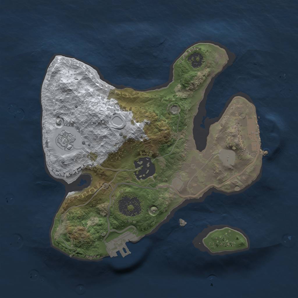 Rust Map: Procedural Map, Size: 2000, Seed: 26669748, 9 Monuments