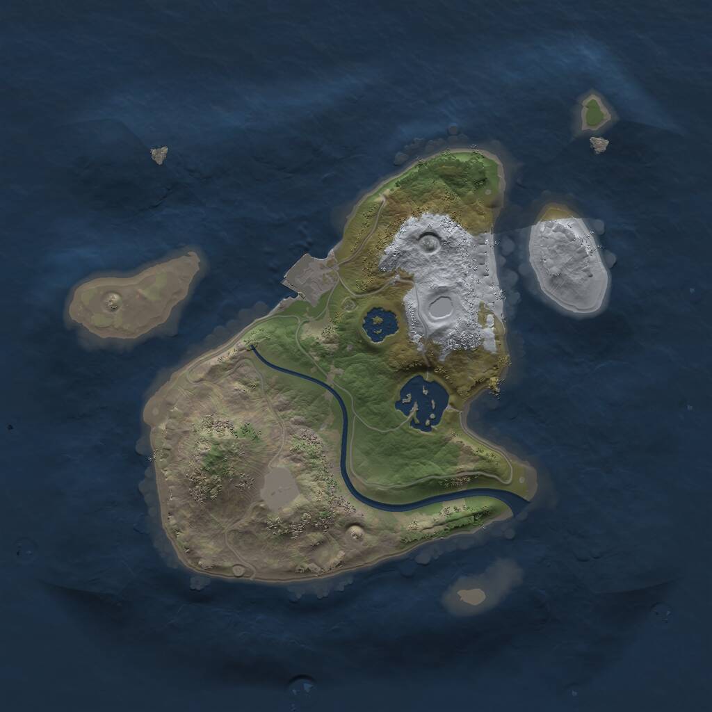 Rust Map: Procedural Map, Size: 2096, Seed: 1337, 2 Monuments