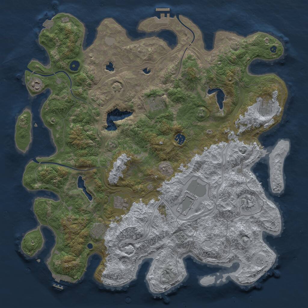 Rust Map: Procedural Map, Size: 4500, Seed: 450015, 15 Monuments