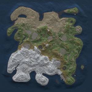 Thumbnail Rust Map: Procedural Map, Size: 3500, Seed: 821925735, 19 Monuments