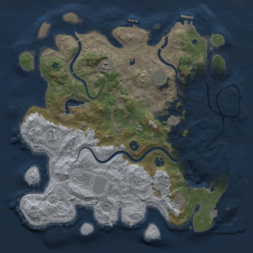 Rust Map: Procedural Map, Size: 4000, Seed: 959690212, 14 Monuments