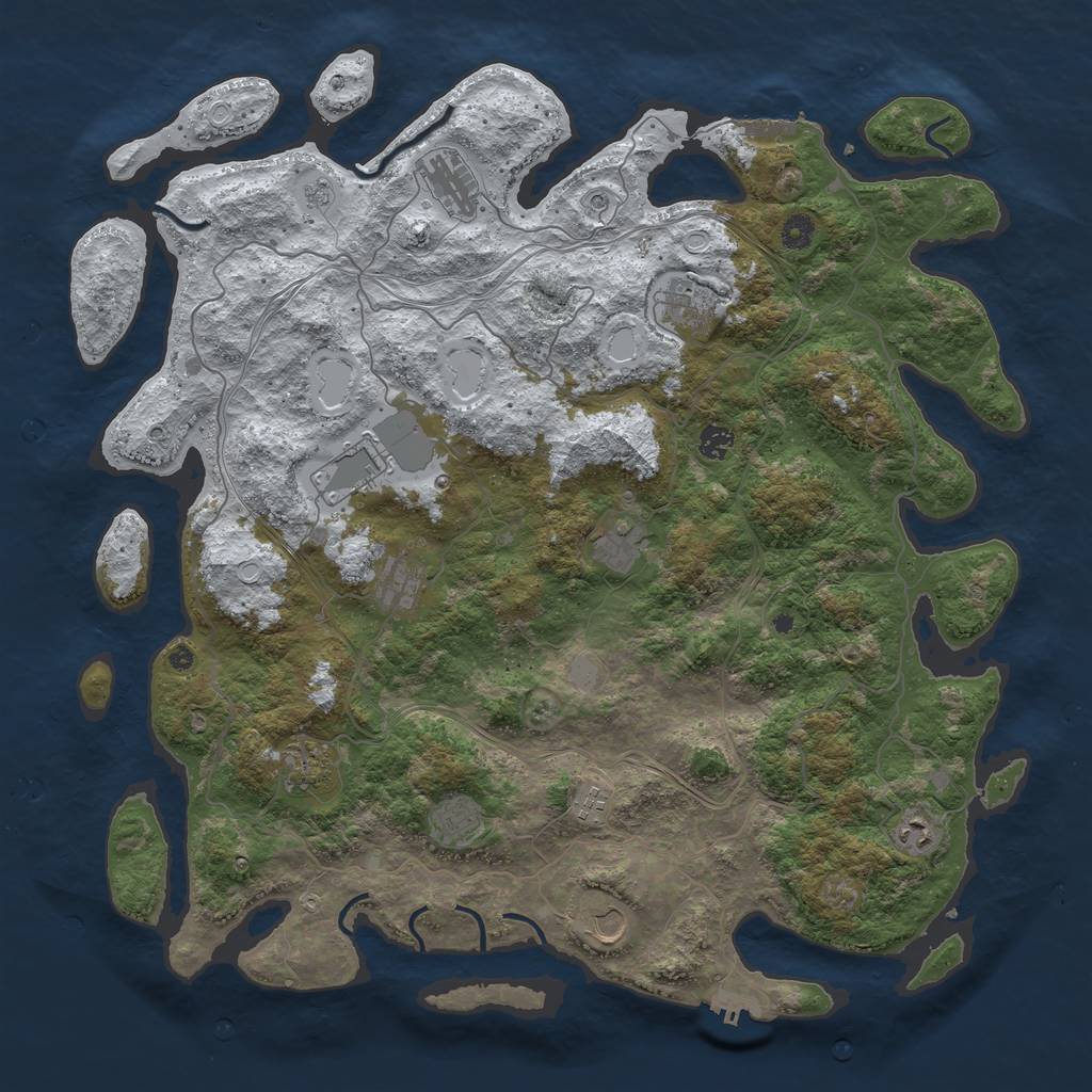 Rust Map: Procedural Map, Size: 4700, Seed: 7113153, 20 Monuments