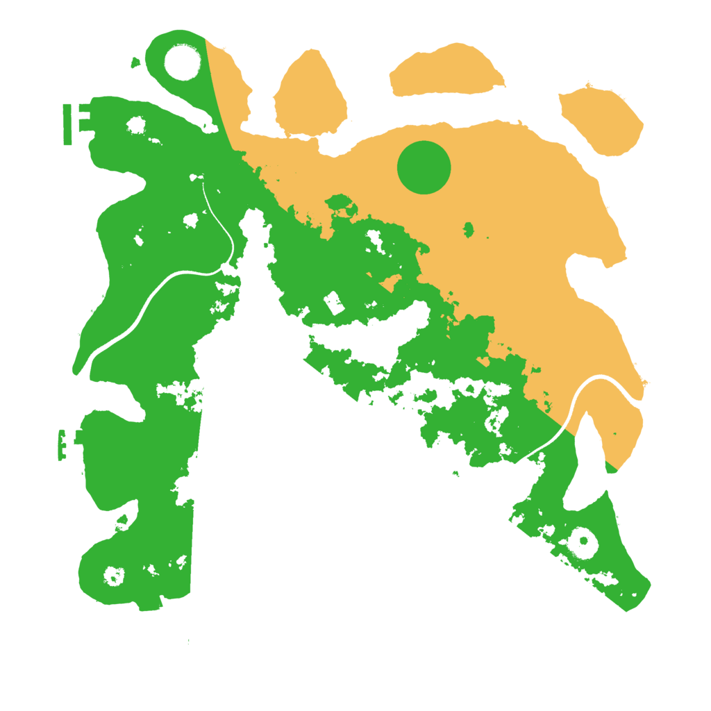 Biome Rust Map: Procedural Map, Size: 3500, Seed: 161365