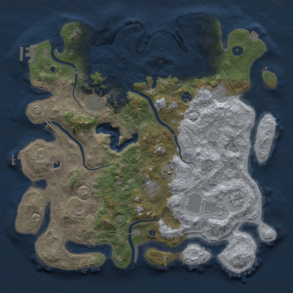 Rust Map: Procedural Map, Size: 4250, Seed: 95606565, 15 Monuments