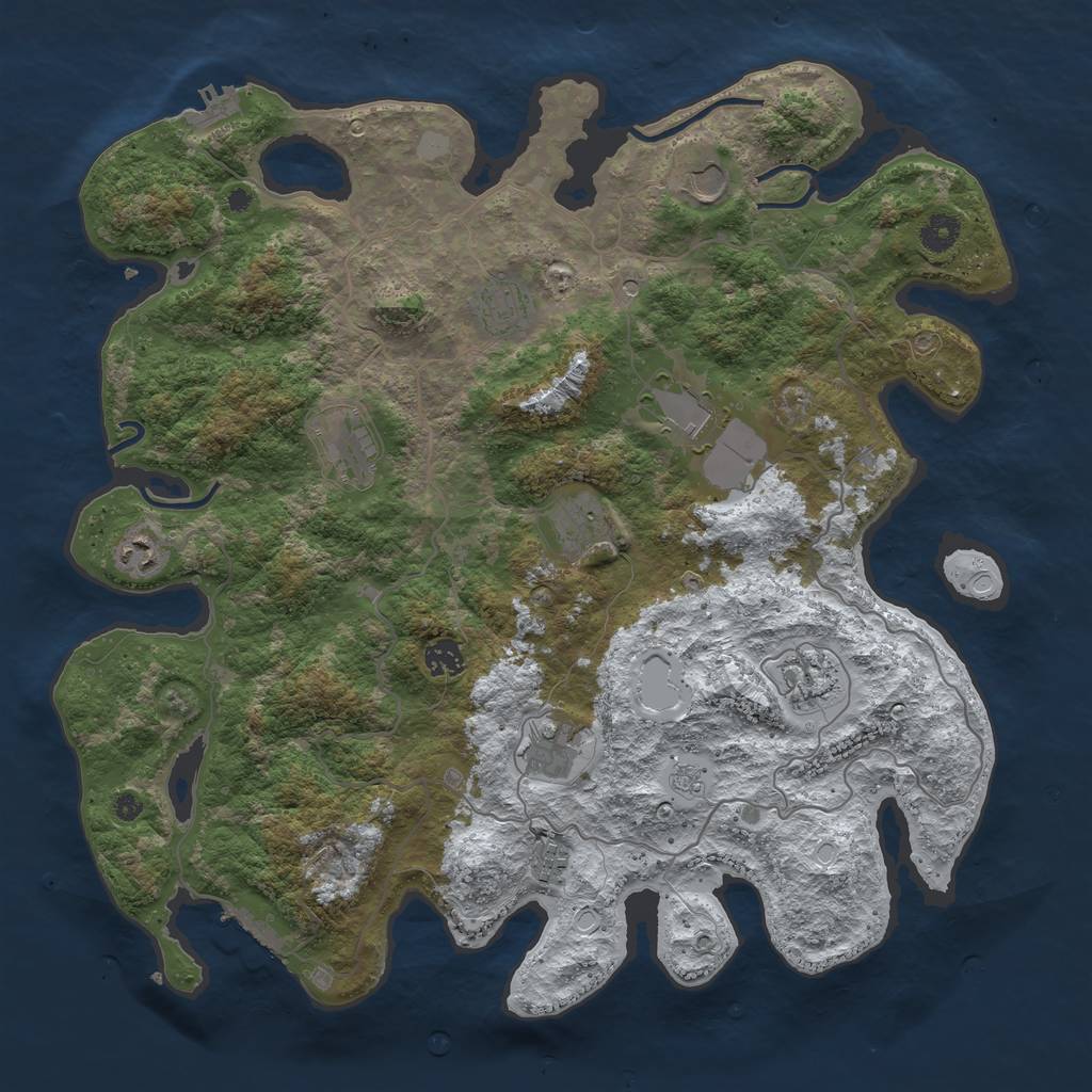 Rust Map: Procedural Map, Size: 4200, Seed: 20, 19 Monuments