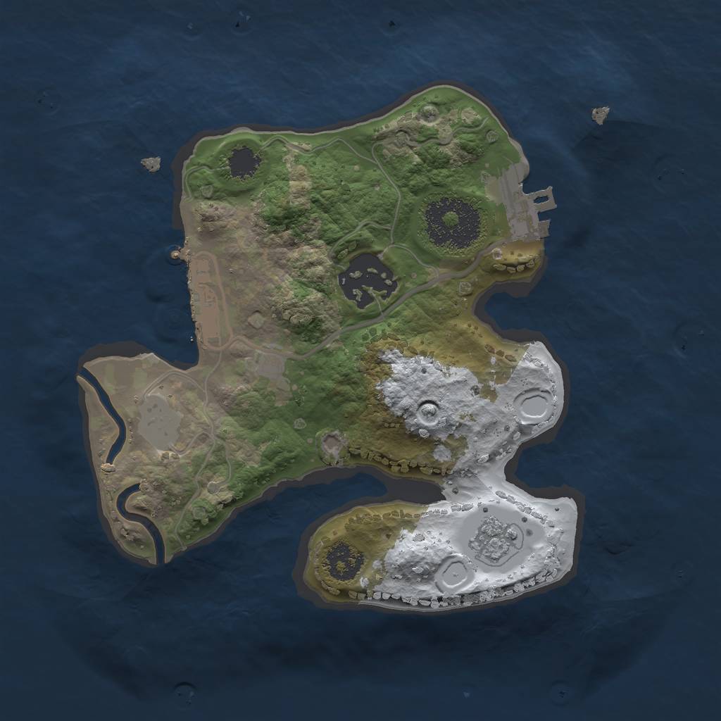 Rust Map: Procedural Map, Size: 2000, Seed: 19, 9 Monuments