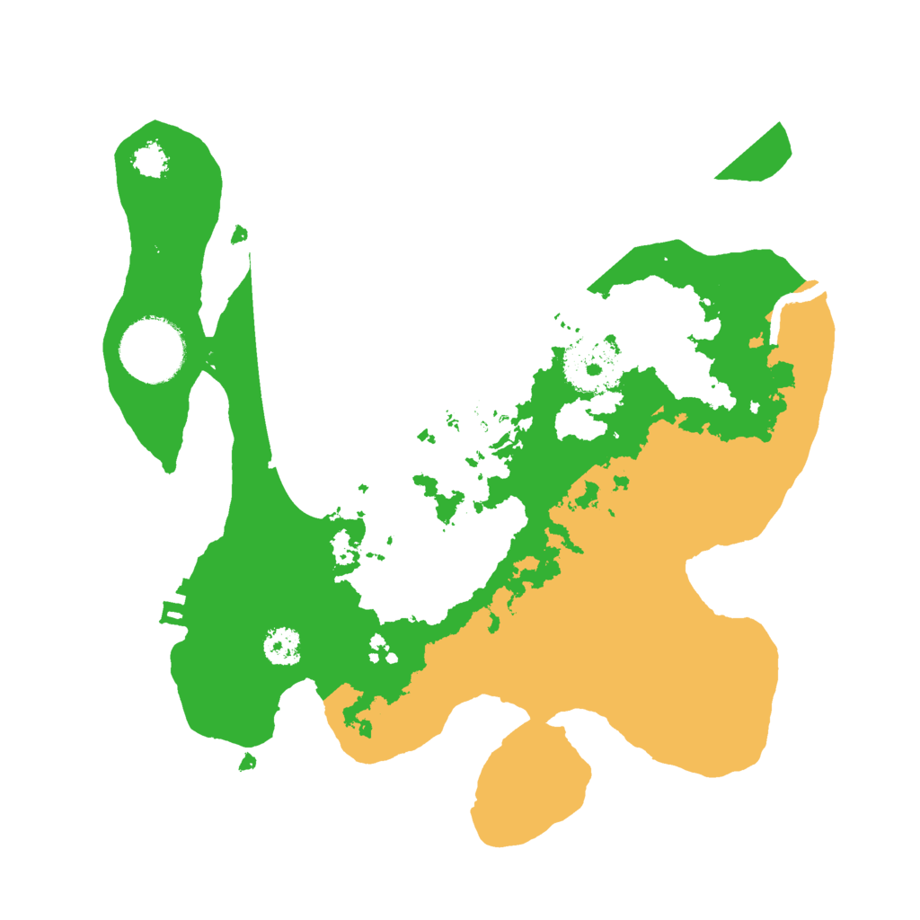 Biome Rust Map: Procedural Map, Size: 2500, Seed: 91535574