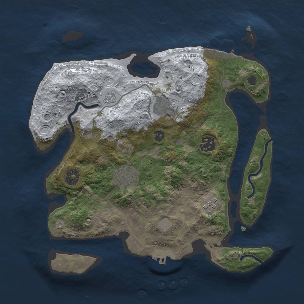 Rust Map: Procedural Map, Size: 2900, Seed: 1331046088, 12 Monuments