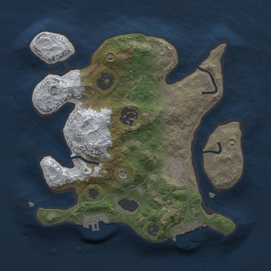 Rust Map: Procedural Map, Size: 2300, Seed: 42042069, 9 Monuments