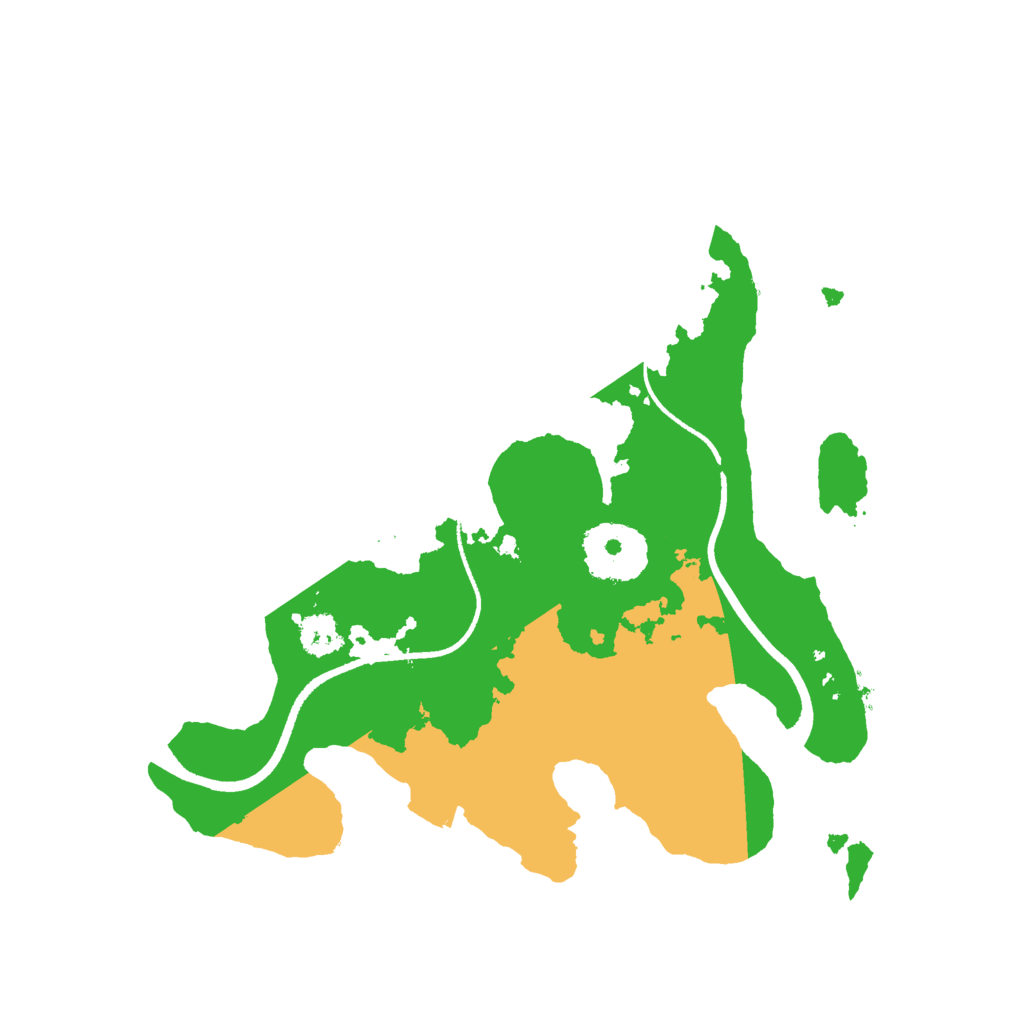 Biome Rust Map: Procedural Map, Size: 2500, Seed: 86620638
