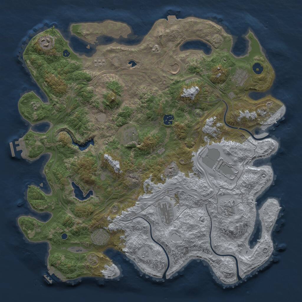 Rust Map: Procedural Map, Size: 4250, Seed: 1662102639, 16 Monuments