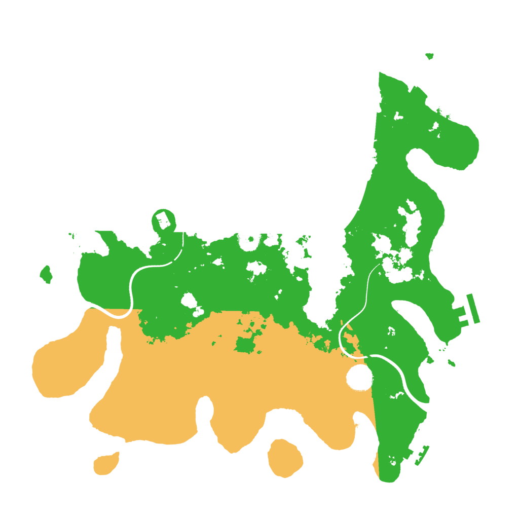 Biome Rust Map: Procedural Map, Size: 3500, Seed: 527956612