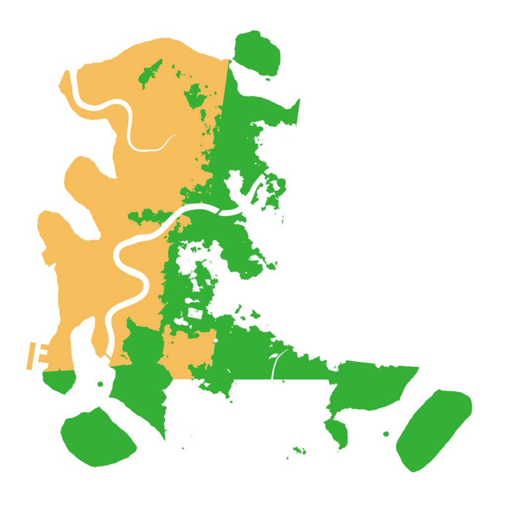 Biome Rust Map: Procedural Map, Size: 3700, Seed: 2666