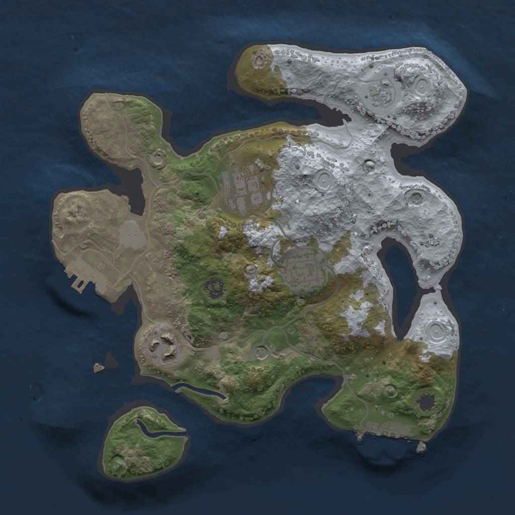 Rust Map: Procedural Map, Size: 2500, Seed: 299906018, 12 Monuments