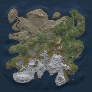 Thumbnail Rust Map: Procedural Map, Size: 3500, Seed: 75000, 18 Monuments