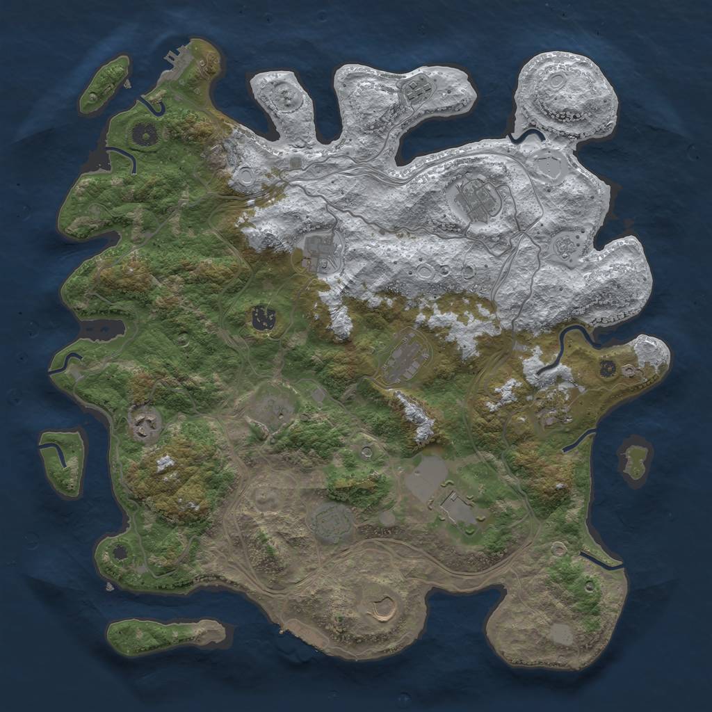 Rust Map: Procedural Map, Size: 4250, Seed: 526454, 20 Monuments