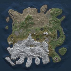 Thumbnail Rust Map: Procedural Map, Size: 3700, Seed: 1279602817, 20 Monuments