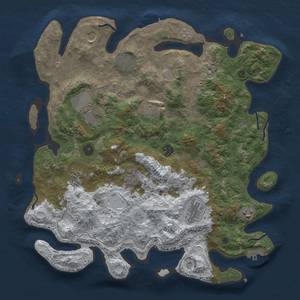 Thumbnail Rust Map: Procedural Map, Size: 4000, Seed: 11111111, 19 Monuments