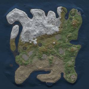 Thumbnail Rust Map: Procedural Map, Size: 3500, Seed: 2074888, 18 Monuments