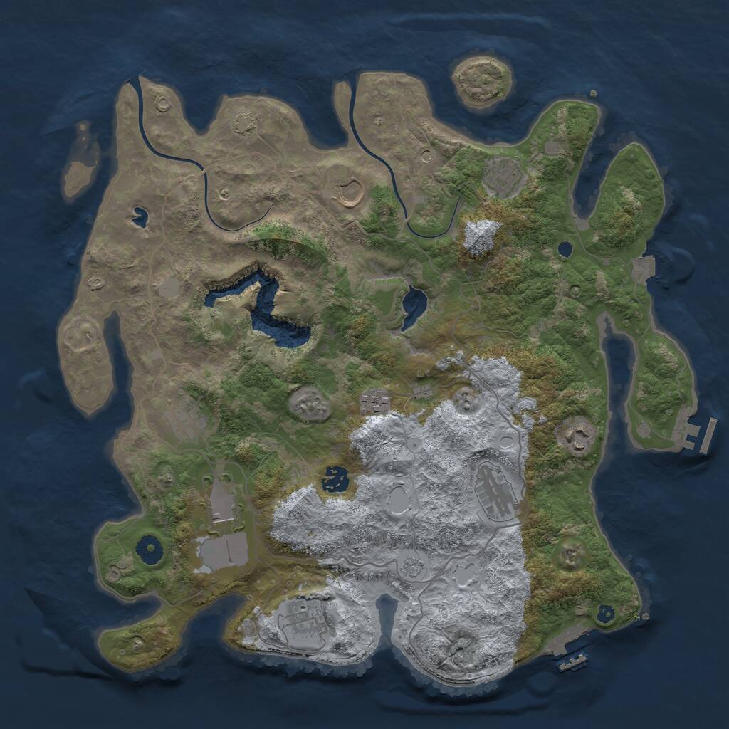 Rust Map: Procedural Map, Size: 4000, Seed: 71892698, 15 Monuments