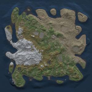 Thumbnail Rust Map: Procedural Map, Size: 4000, Seed: 943982065, 19 Monuments