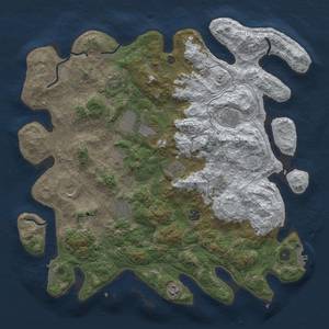 Thumbnail Rust Map: Procedural Map, Size: 4300, Seed: 681225, 19 Monuments