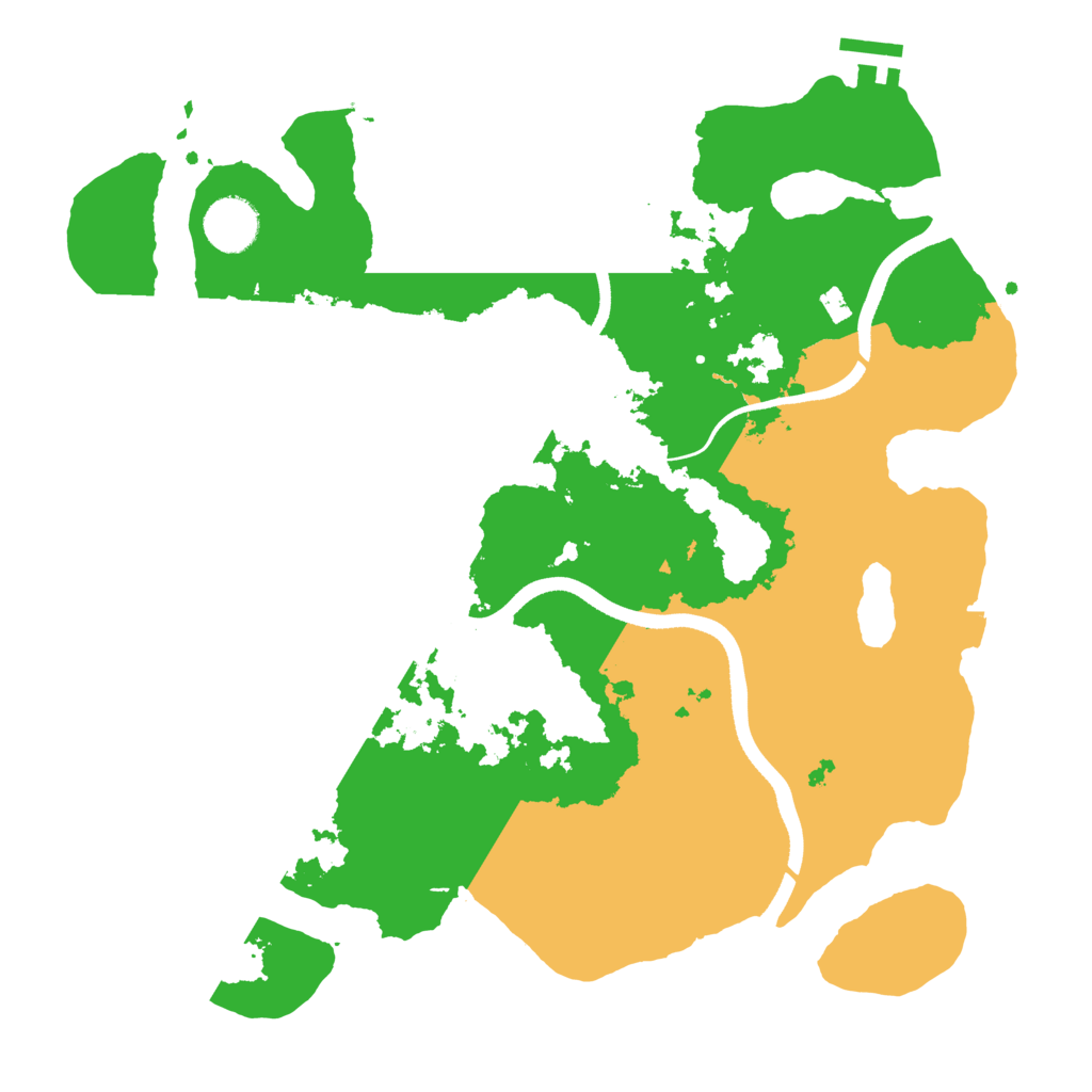Biome Rust Map: Procedural Map, Size: 3500, Seed: 999922