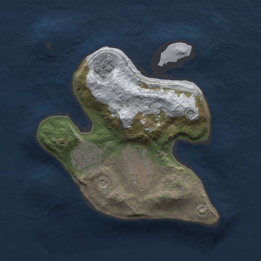 Rust Map: Barren, Size: 2000, Seed: 653645, 6 Monuments