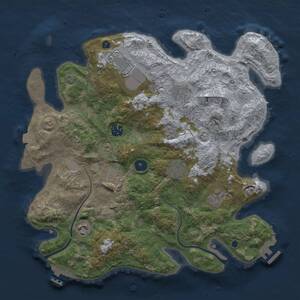 Thumbnail Rust Map: Procedural Map, Size: 3700, Seed: 26231406, 14 Monuments