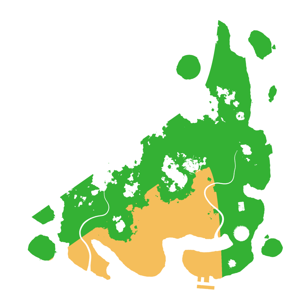 Biome Rust Map: Procedural Map, Size: 3500, Seed: 571214650