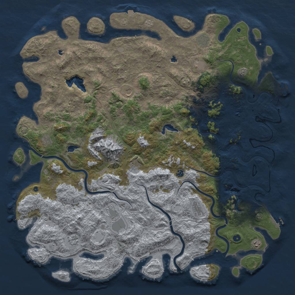 Rust Map: Procedural Map, Size: 6000, Seed: 1774148249, 17 Monuments