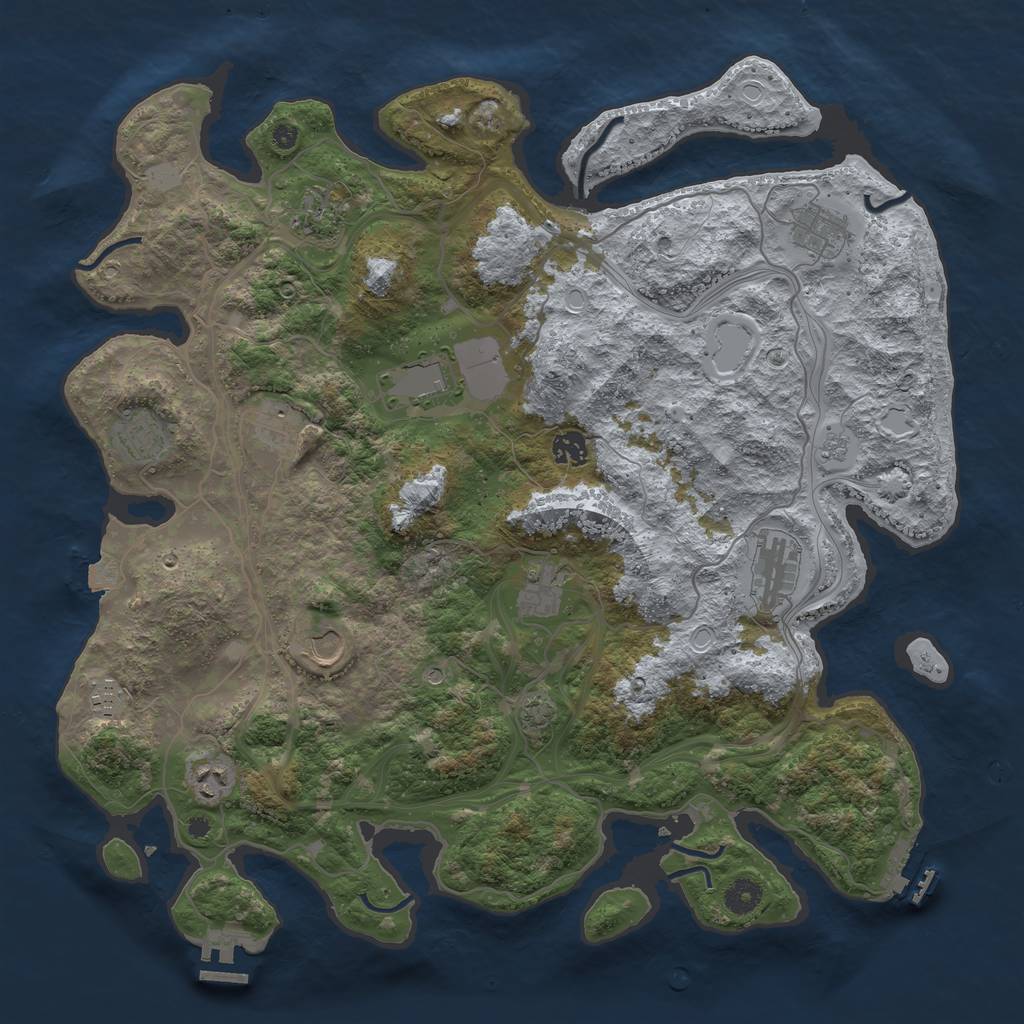 Rust Map: Procedural Map, Size: 4250, Seed: 1502847768, 19 Monuments