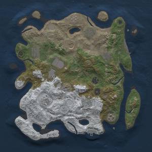 Thumbnail Rust Map: Procedural Map, Size: 3500, Seed: 905848546, 19 Monuments