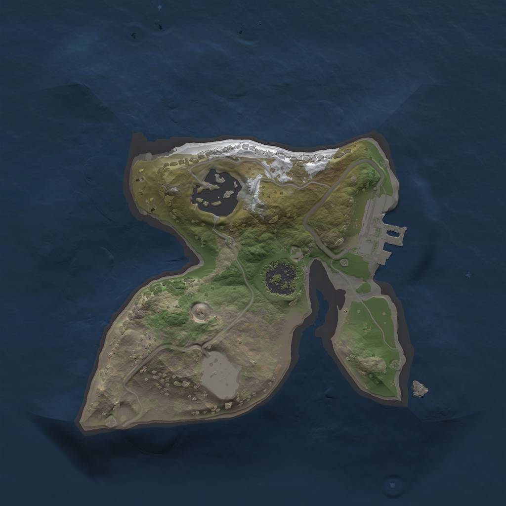 Rust Map: Procedural Map, Size: 1600, Seed: 18, 6 Monuments
