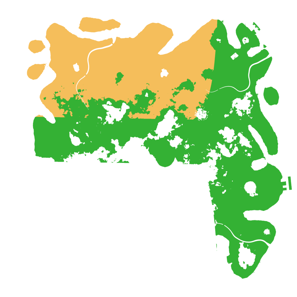 Biome Rust Map: Procedural Map, Size: 4500, Seed: 2605