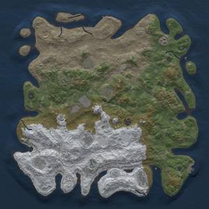 Thumbnail Rust Map: Procedural Map, Size: 4500, Seed: 2605, 20 Monuments