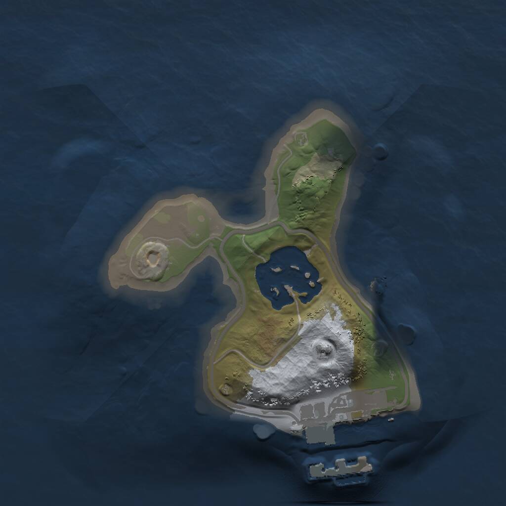 Rust Map: Procedural Map, Size: 1250, Seed: 1573, 3 Monuments