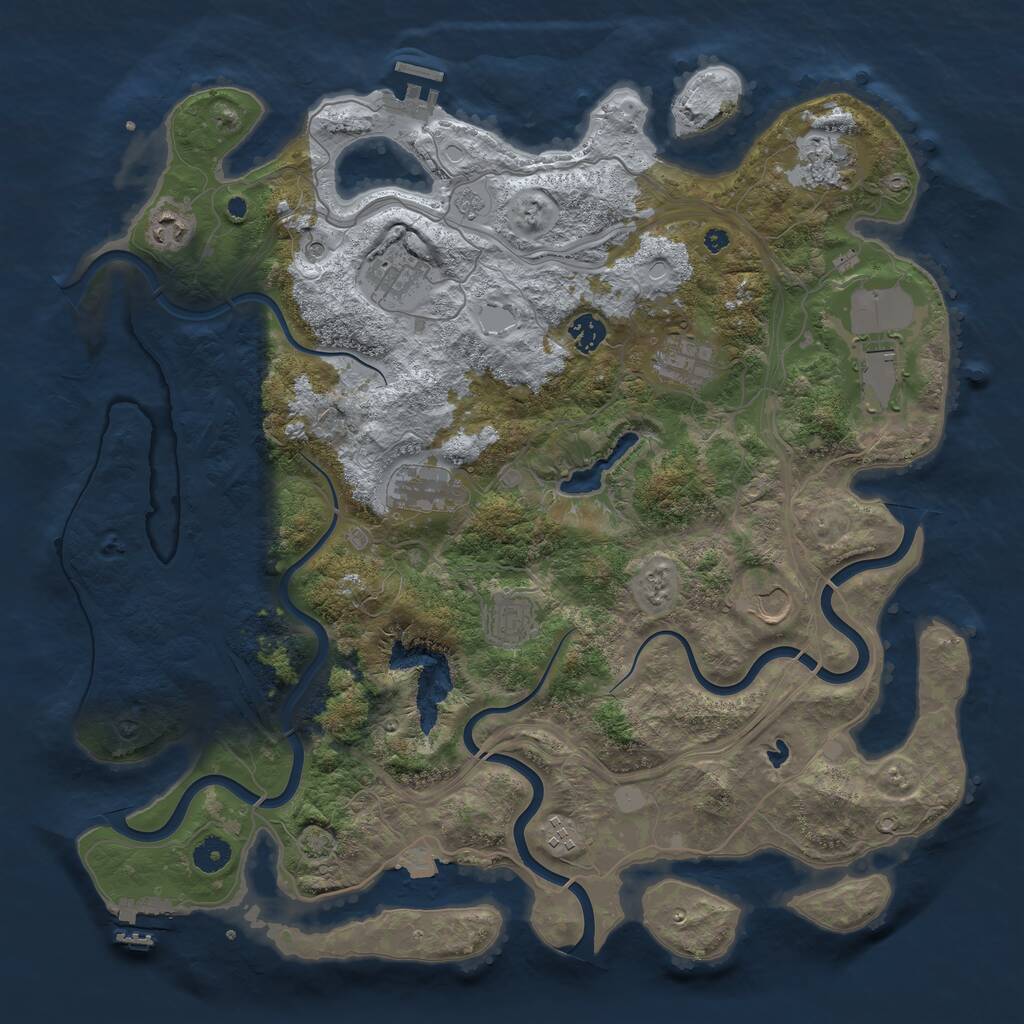 Rust Map: Procedural Map, Size: 4250, Seed: 1718057060, 16 Monuments