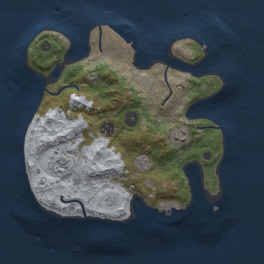 Rust Map: Procedural Map, Size: 2700, Seed: 2008640, 12 Monuments