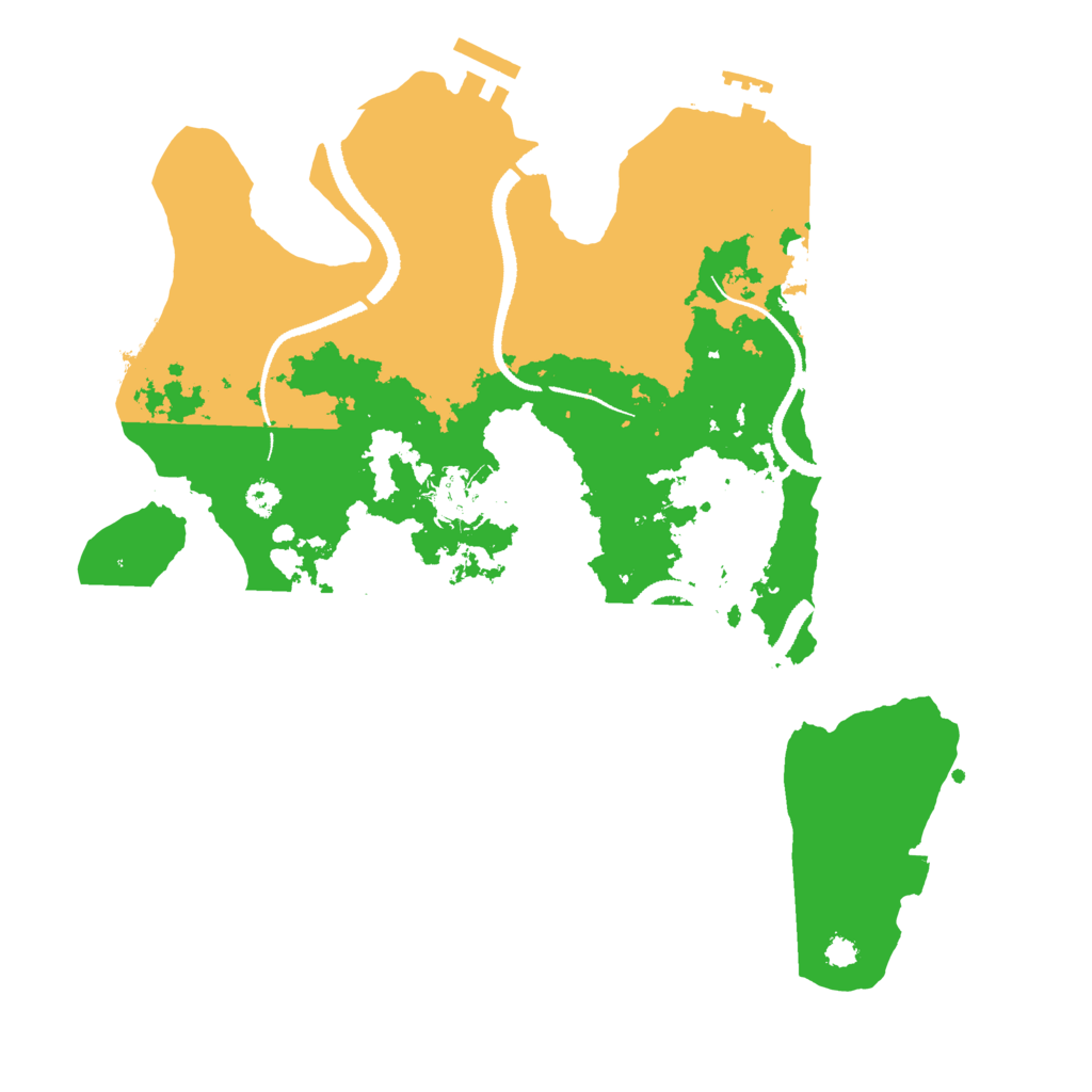 Biome Rust Map: Procedural Map, Size: 3200, Seed: 70332
