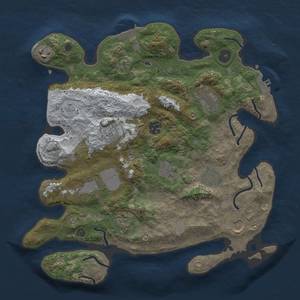 Thumbnail Rust Map: Procedural Map, Size: 3500, Seed: 603289075, 18 Monuments