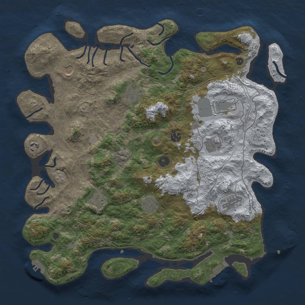 Rust Map: Procedural Map, Size: 4250, Seed: 7178813, 19 Monuments