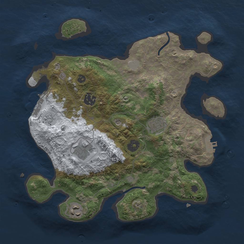 Rust Map: Procedural Map, Size: 3000, Seed: 13158, 13 Monuments