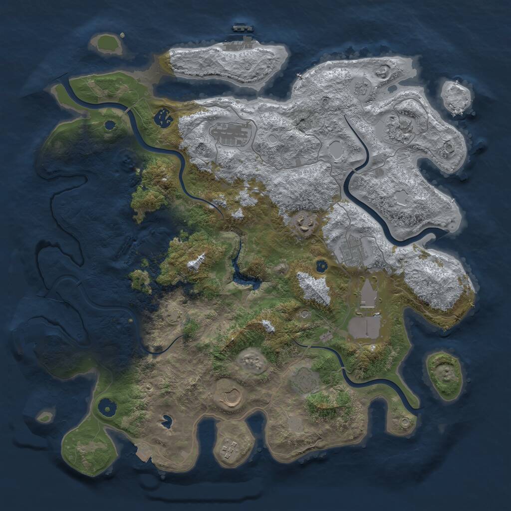 Rust Map: Procedural Map, Size: 4200, Seed: 12835494, 15 Monuments